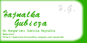 hajnalka gubicza business card